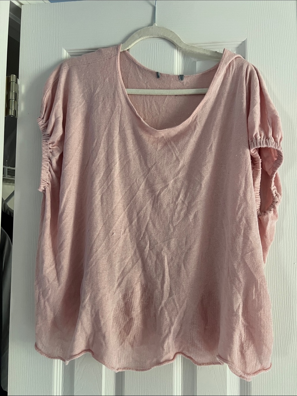Cashmere Women's Soft Pink Short-Sleeve knit